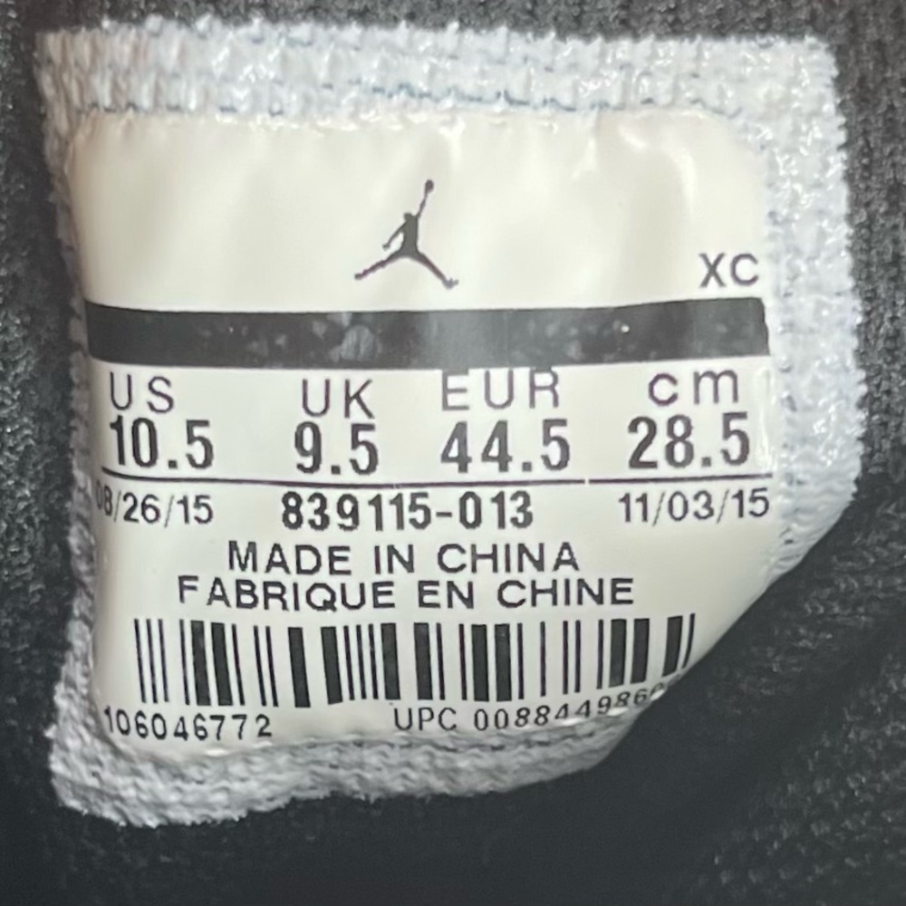 Nike Air Jordan 1 Retro High Black Elephant Men Size 10.5 839115 013 - Picture 11 of 11